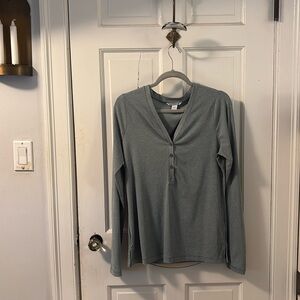 Greenish- blue Athleta of San Francisco Henley top